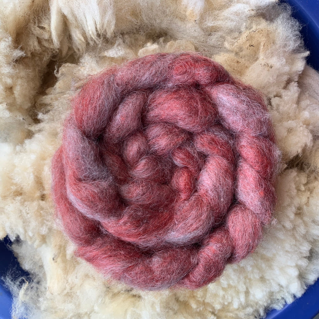 Mill Drawn Roving: Gotland Heather