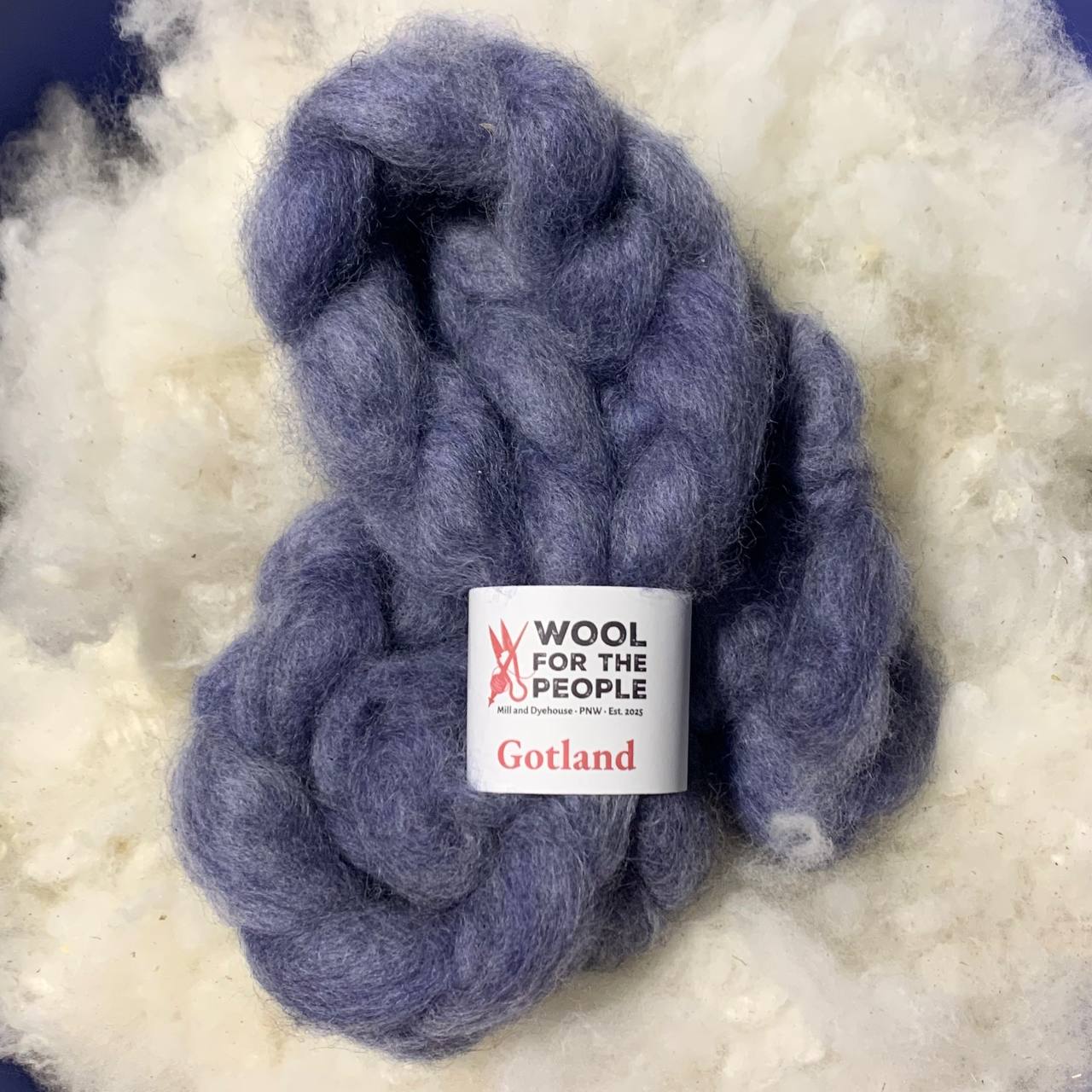 Mill Drawn Roving: Gotland Heather