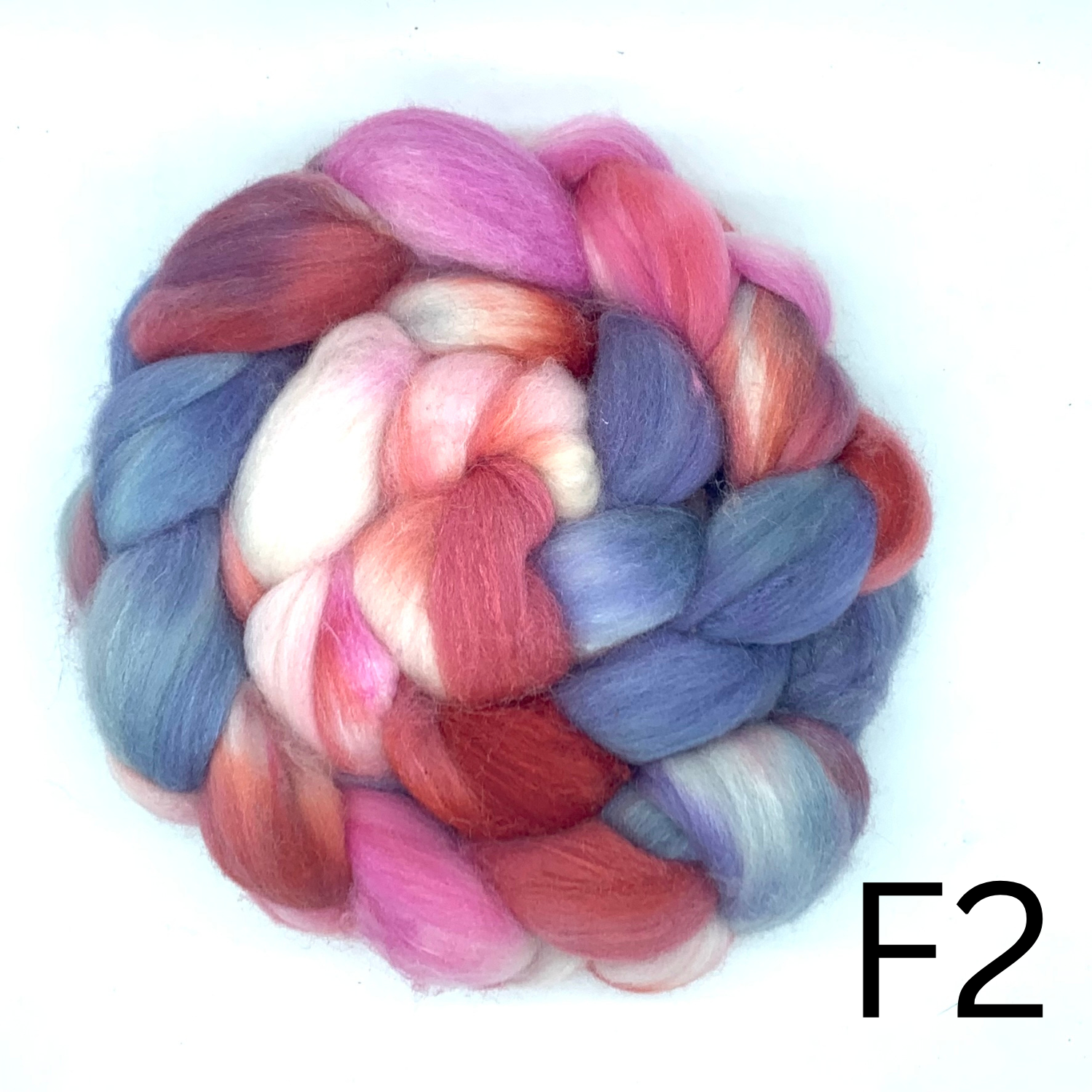 Hand dyed Merino wool silk yak roving