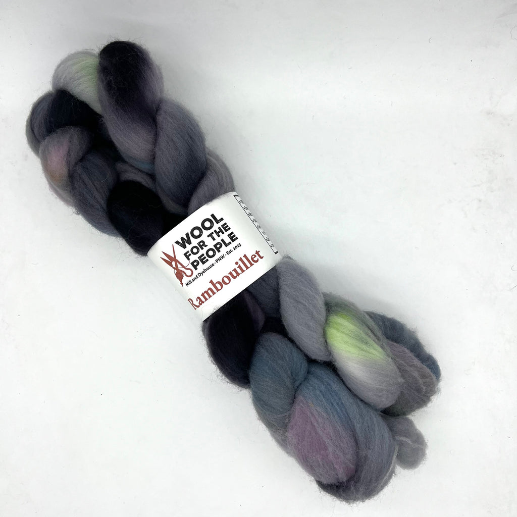 Rambouillet: Hand Dyed Combed Top