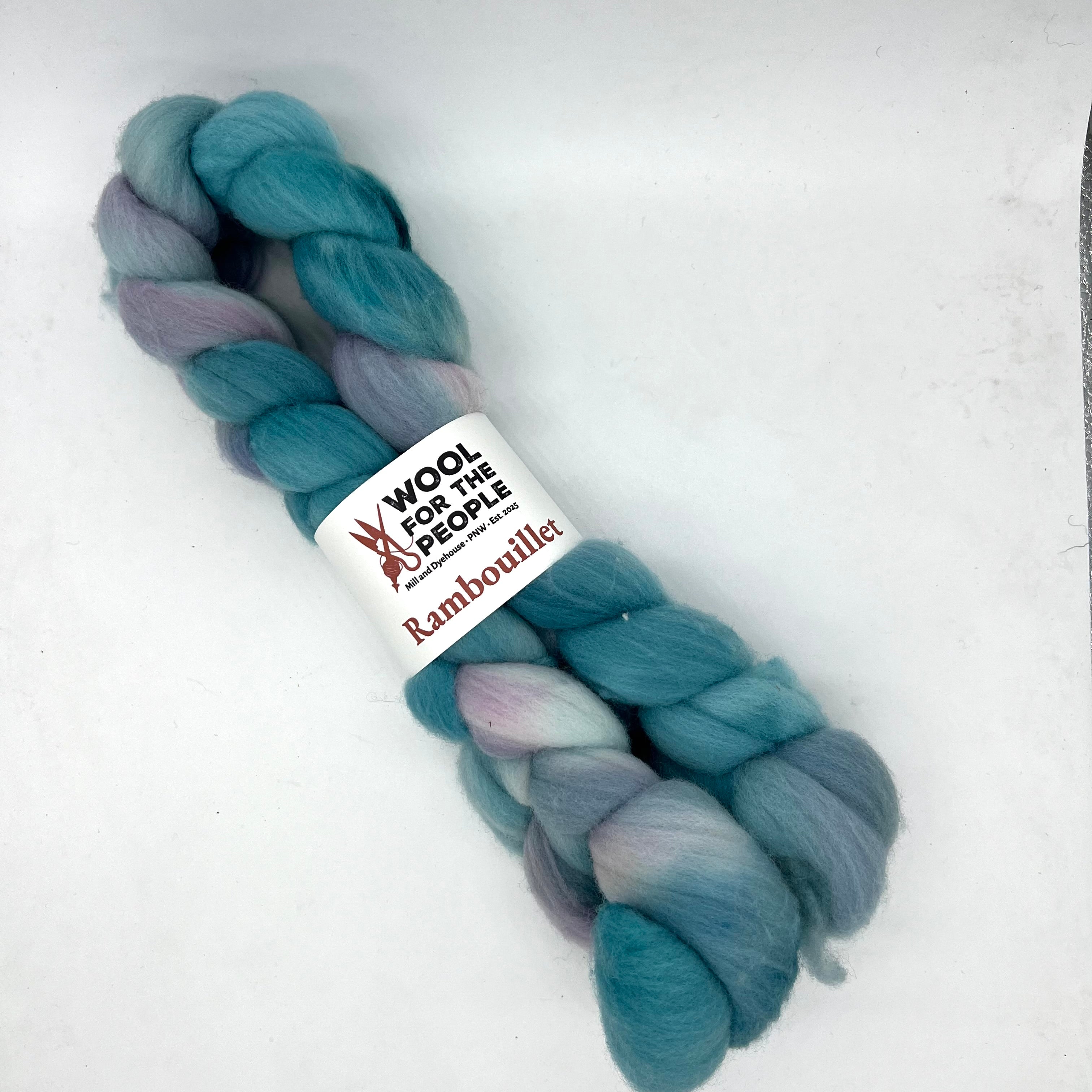 Rambouillet: Hand Dyed Combed Top