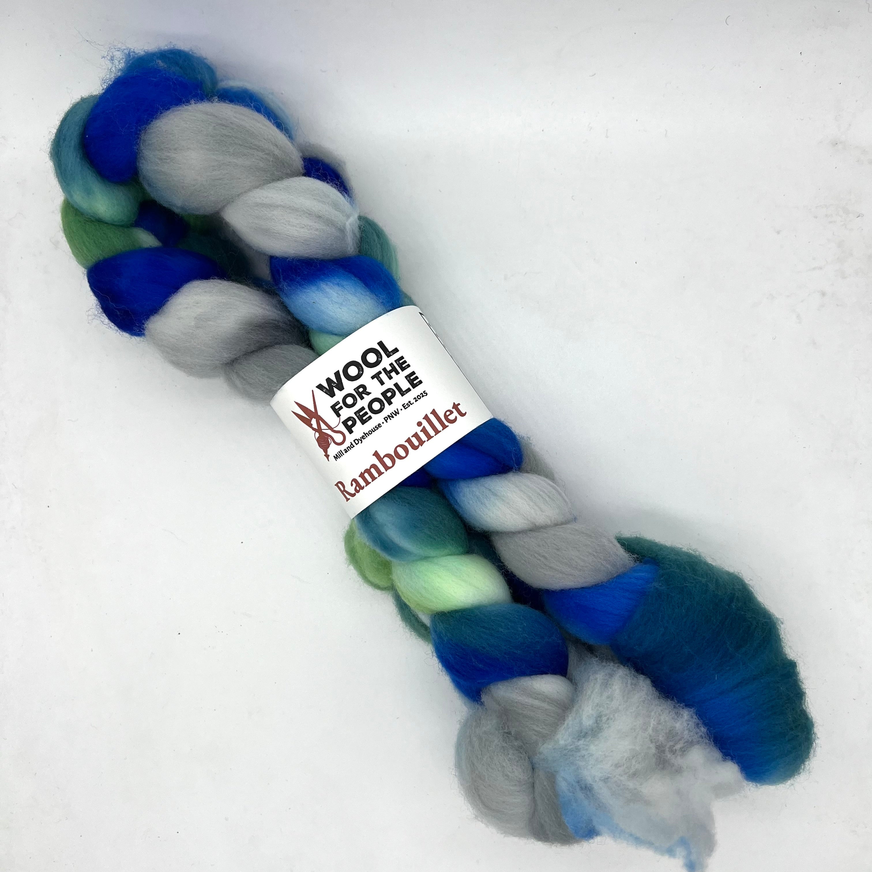 Rambouillet: Hand Dyed Combed Top