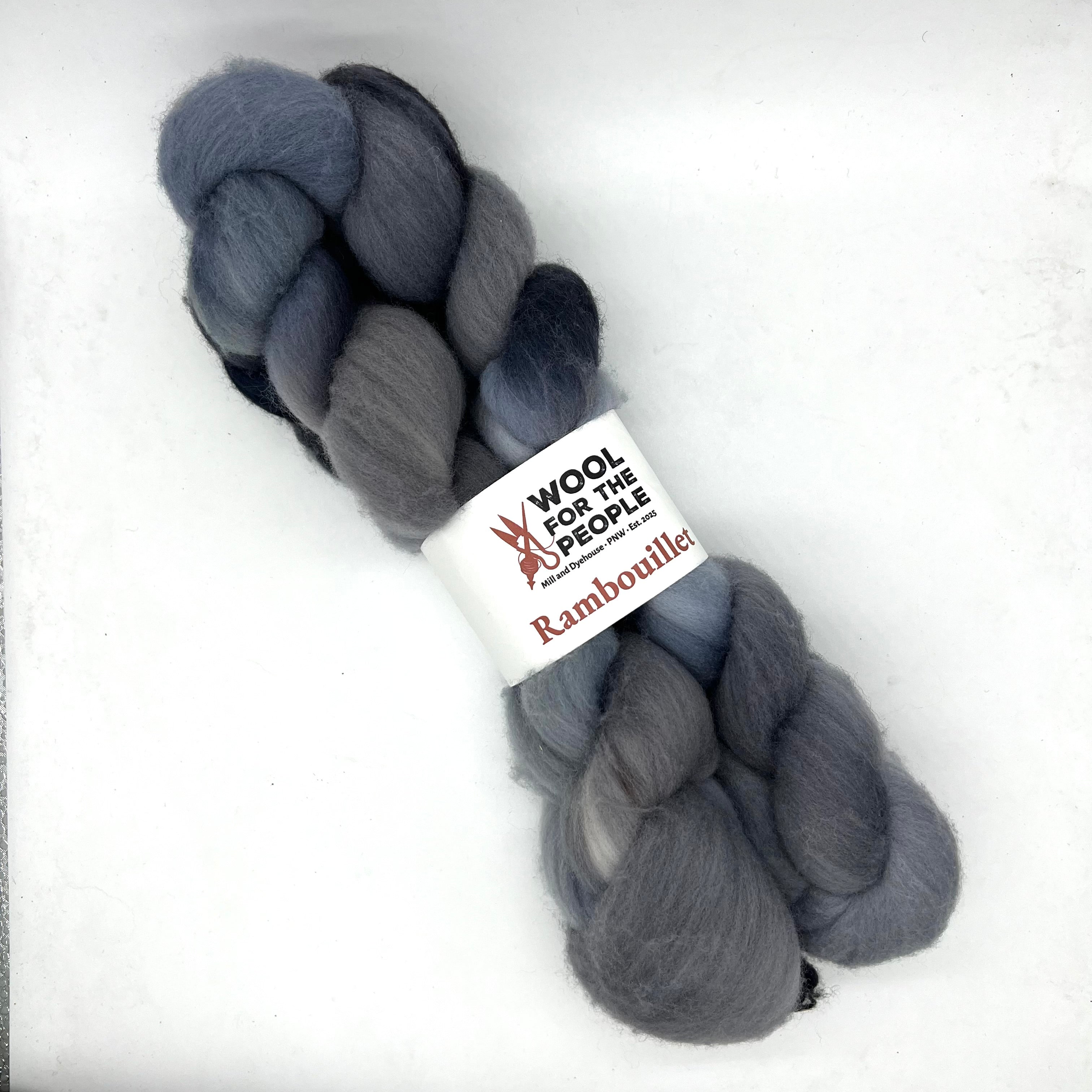 Rambouillet: Hand Dyed Combed Top
