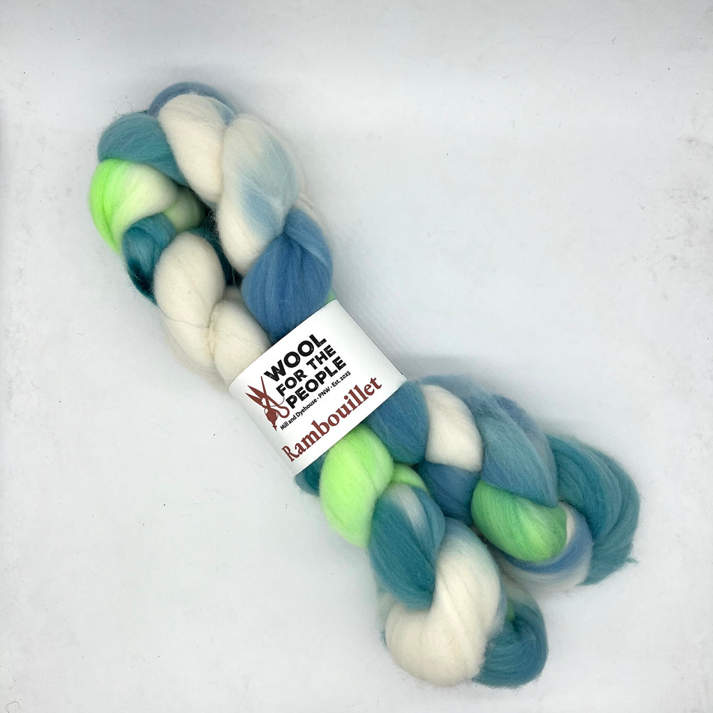 Rambouillet: Hand Dyed Combed Top