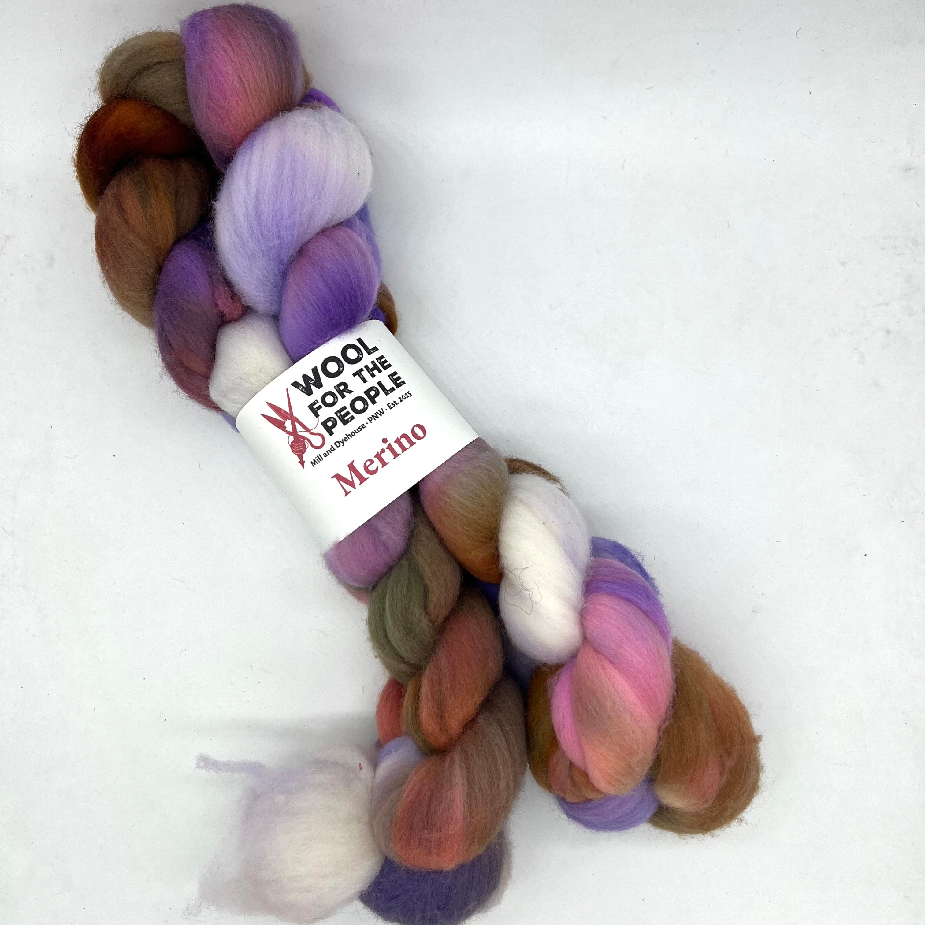 Merino: Hand Dyed Combed Top