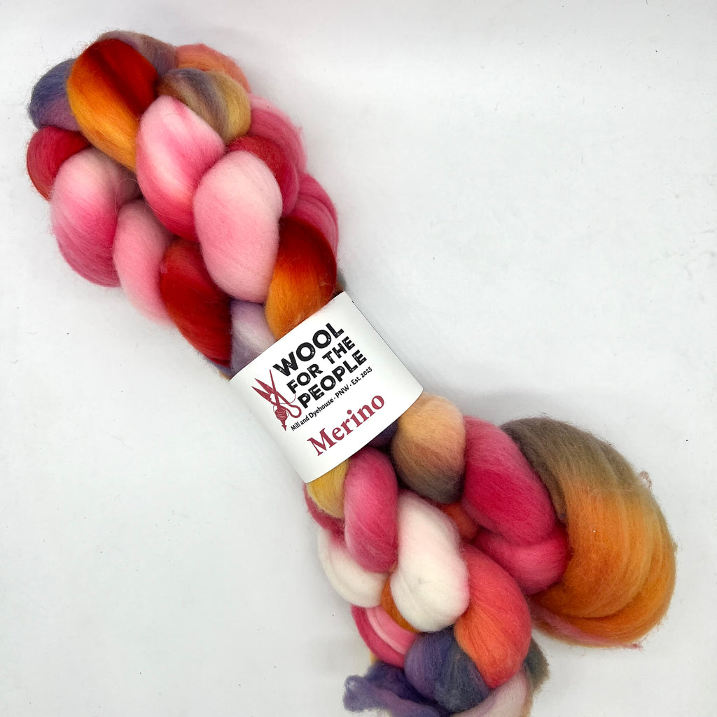 Merino: Hand Dyed Combed Top