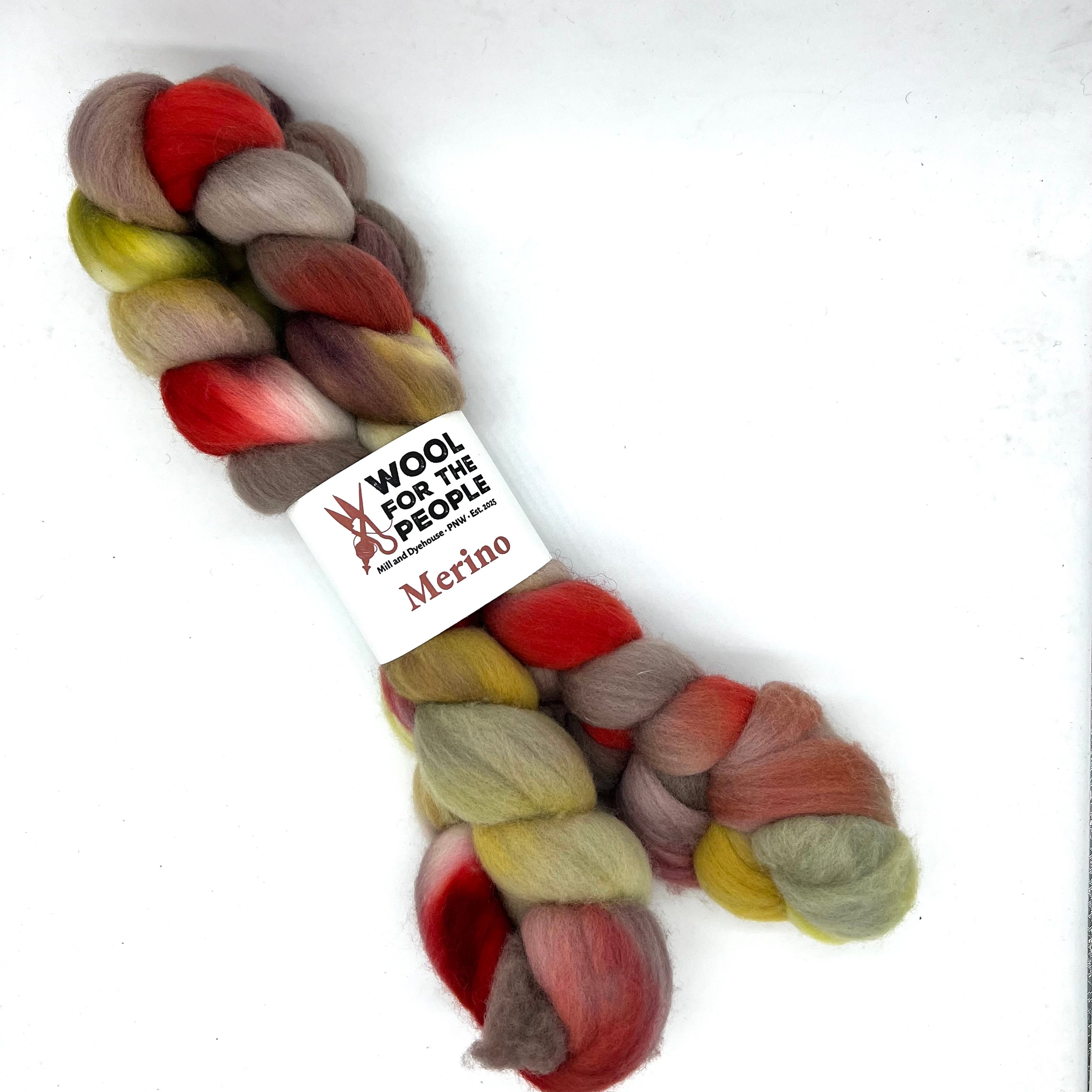 Merino: Hand Dyed Combed Top