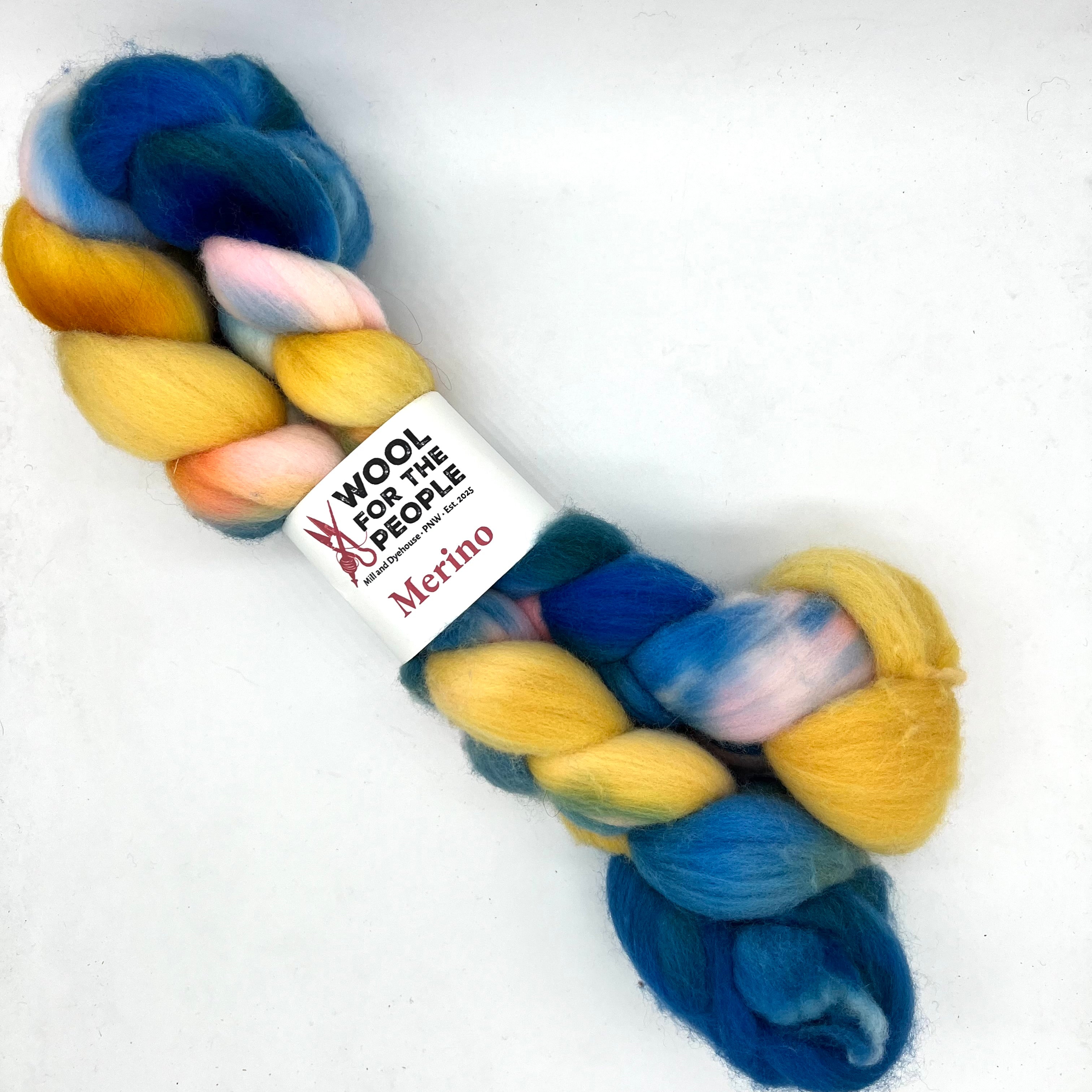 Merino: Hand Dyed Combed Top