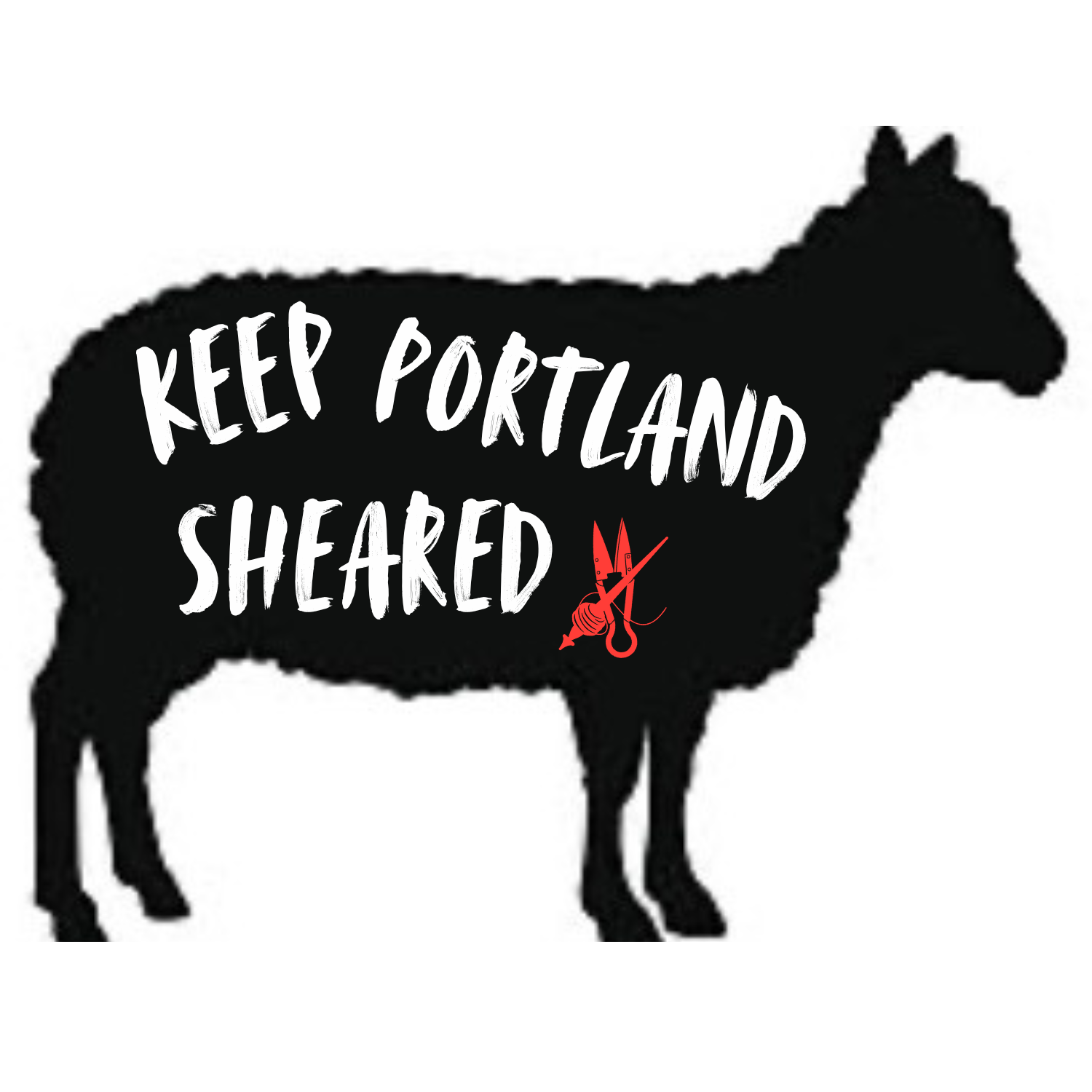 Keep Portland Sheared Sticker