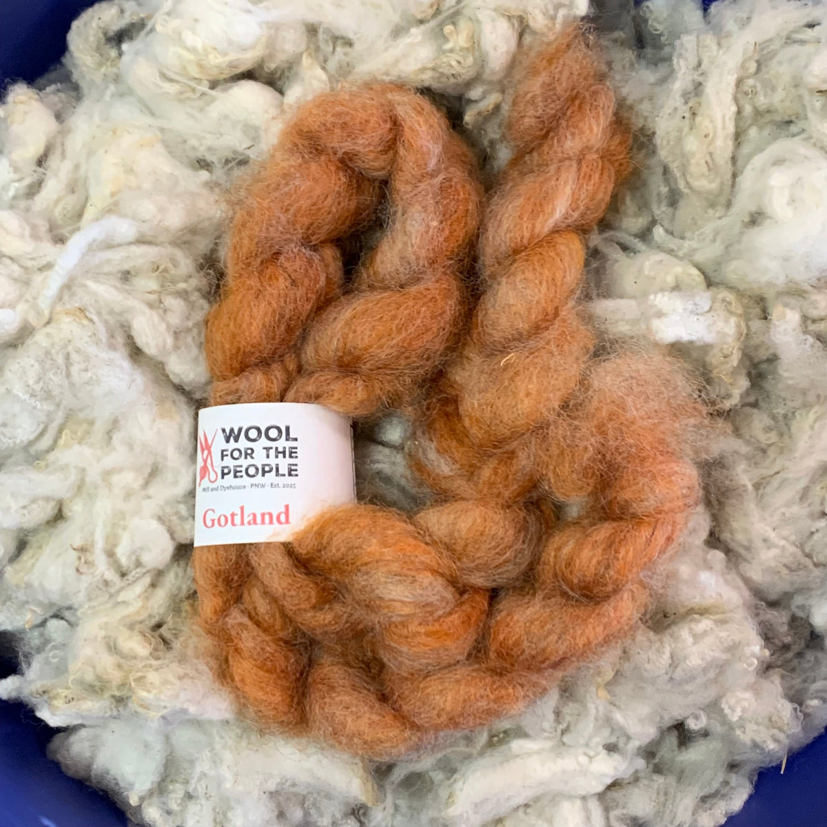 Mill Drawn Roving: Gotland Heather