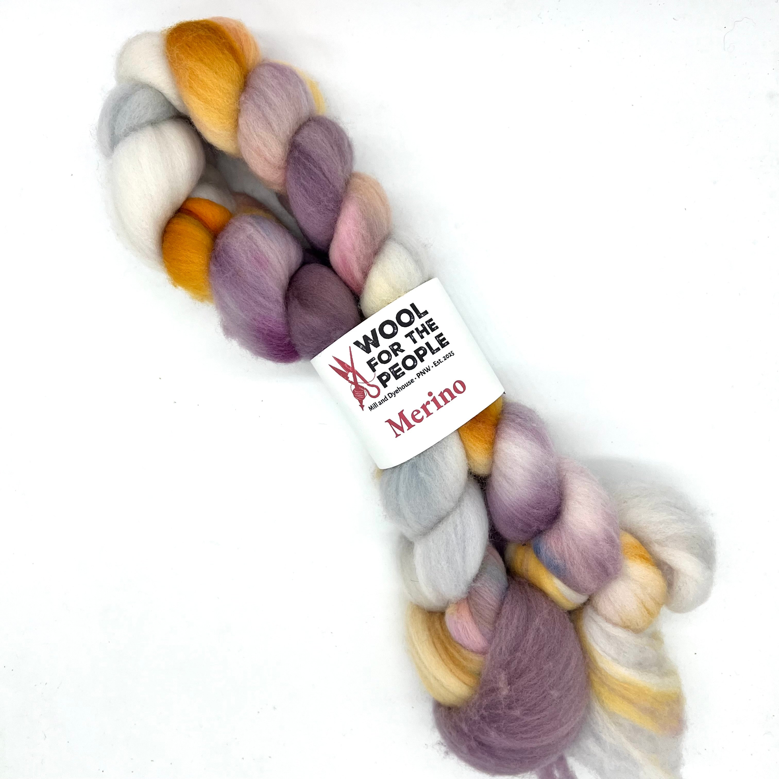 Merino: Hand Dyed Combed Top
