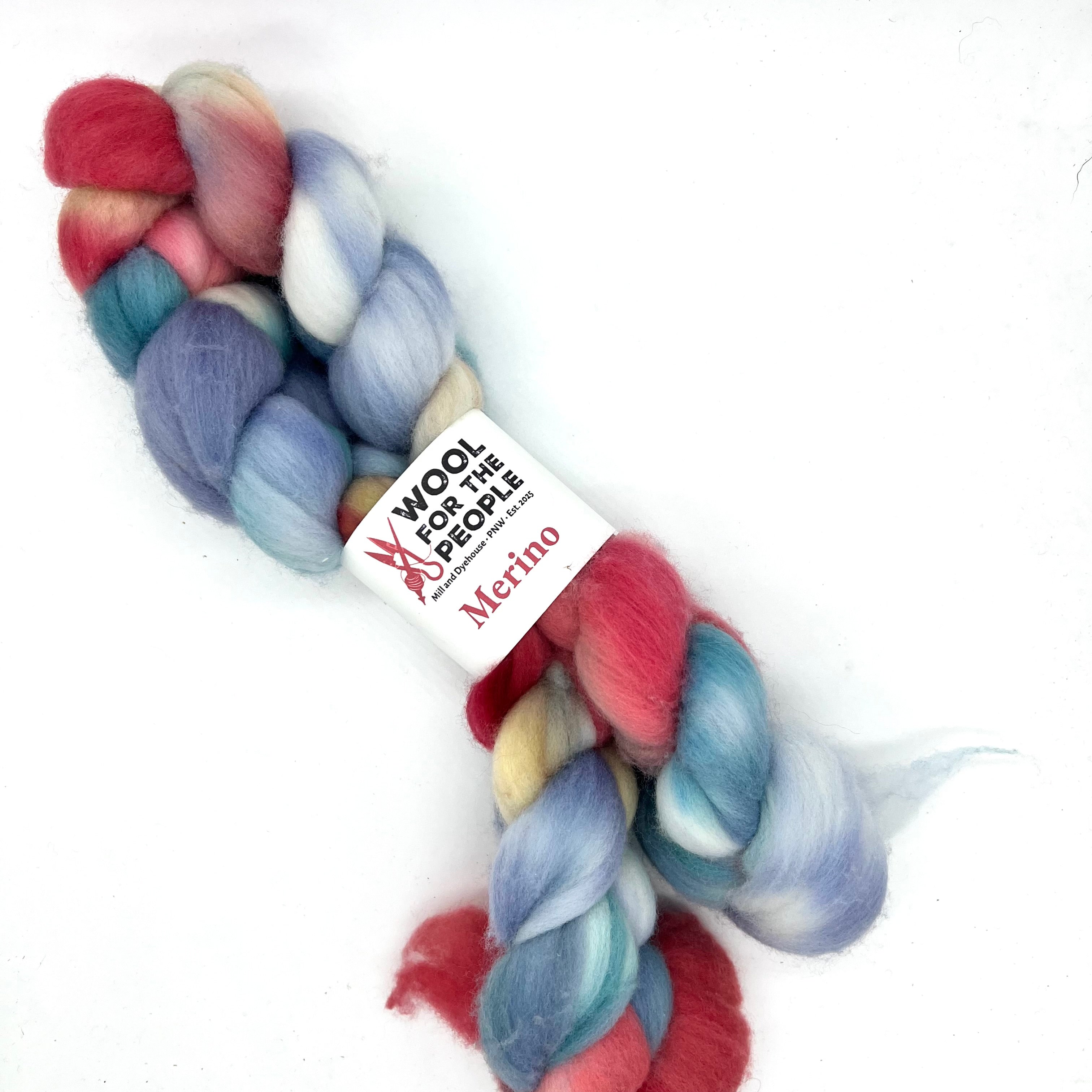 Merino: Hand Dyed Combed Top