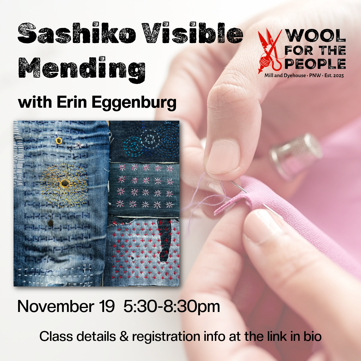 Sashiko Visible Mending ~ November 20th