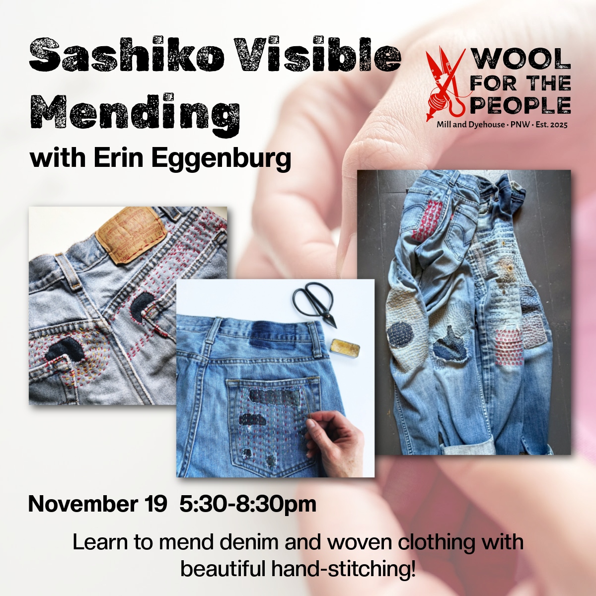 Sashiko Visible Mending ~ November 20th